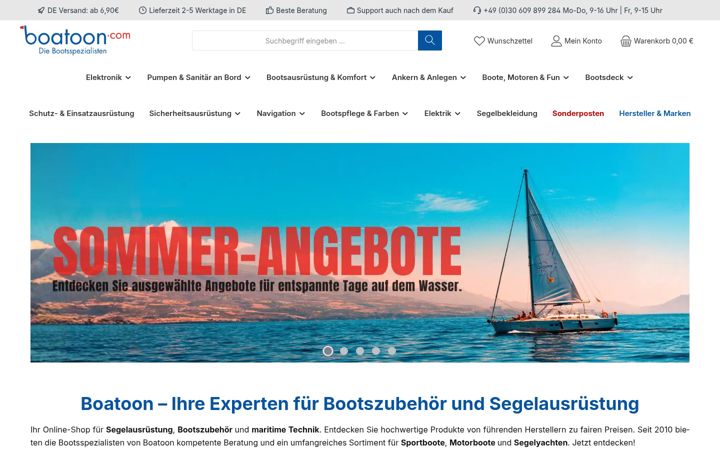 Screenshot of boatoon.com