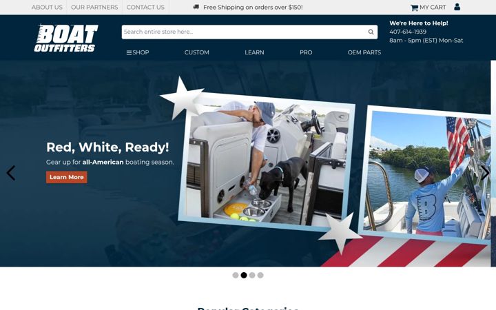 Screenshot of boatoutfitters.com
