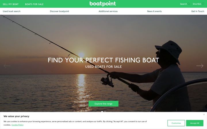 Capture d'écran de boatpoint.co.uk