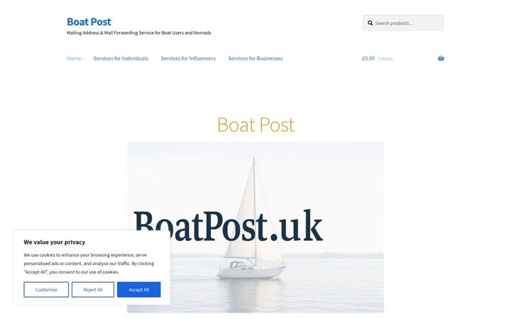 Screenshot of boatpost.co.uk