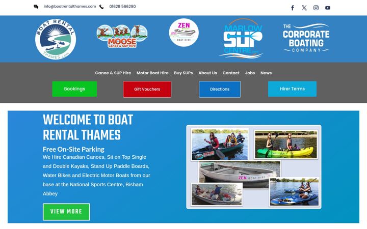 Capture d'écran de boatrentalthames.com