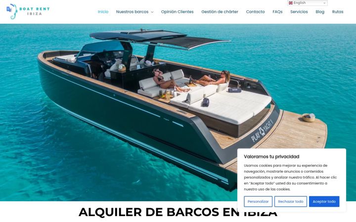 Capture d'écran de boatrentibiza.com