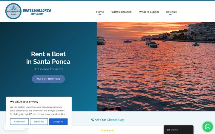 Screenshot of boats-mallorca.com
