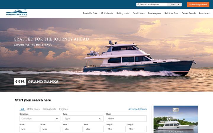 Ekrano kopija boatsandoutboards.co.uk