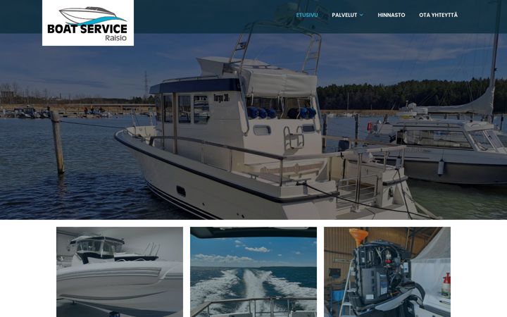 Screenshot of boatserviceraisio.fi