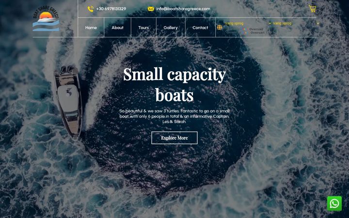 Capture d'écran de boatsharegreece.com