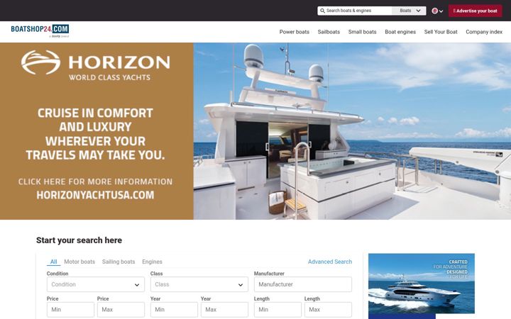 Screenshot of boatshop24.com