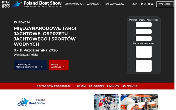 Screenshot stránky boatshow.pl