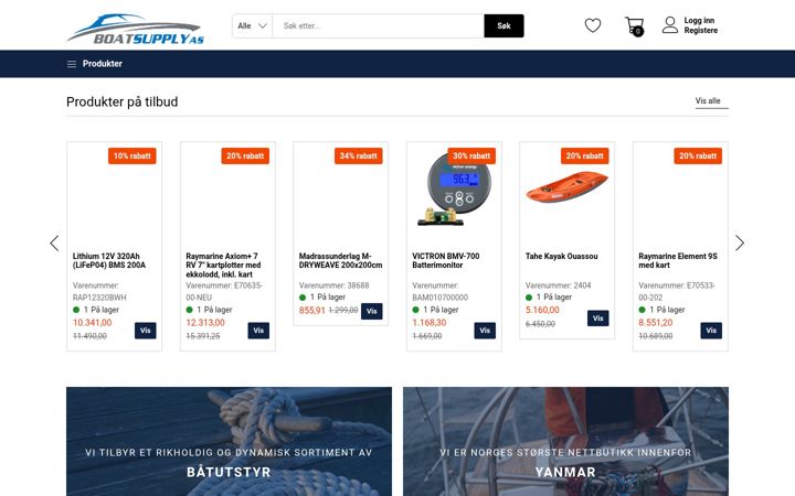 Screenshot of boatsupply.no
