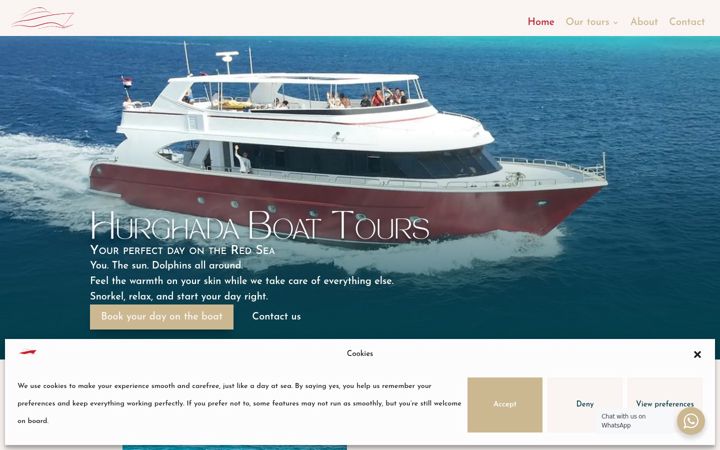 Skärmbild av boattourshurghada.com