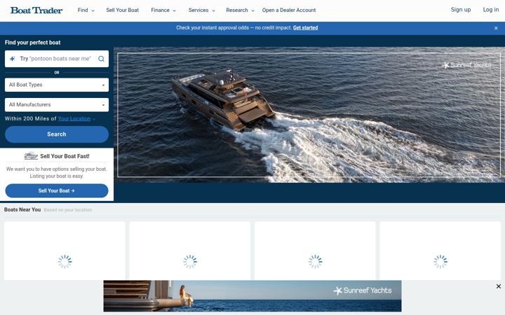 Posnetek zaslona boattrader.com