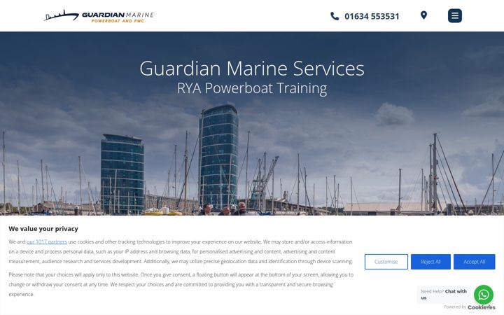 Screenshot of boattraining.co.uk