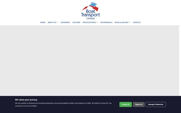 Screenshot of boattransport.co.uk