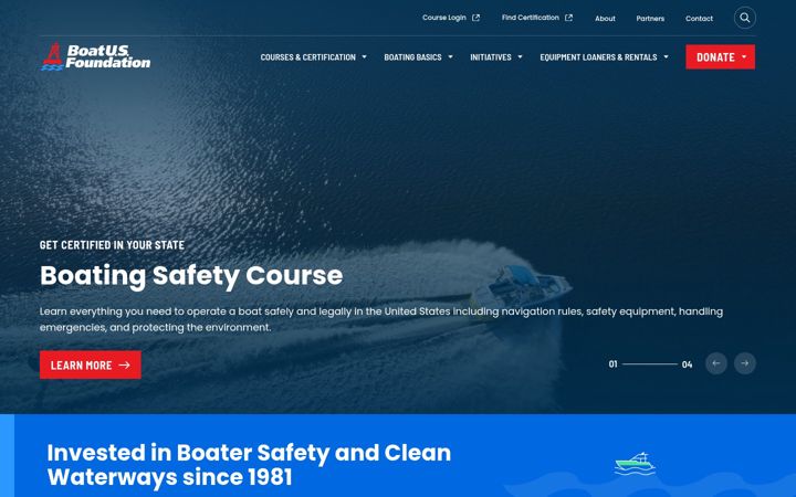 Screenshot of boatus.org