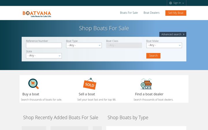 Captură de ecran a boatvana.com