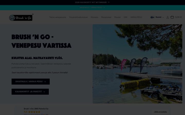 Screenshot of boatwash.fi