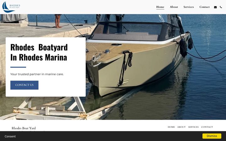 Skärmbild av boatyard.gr