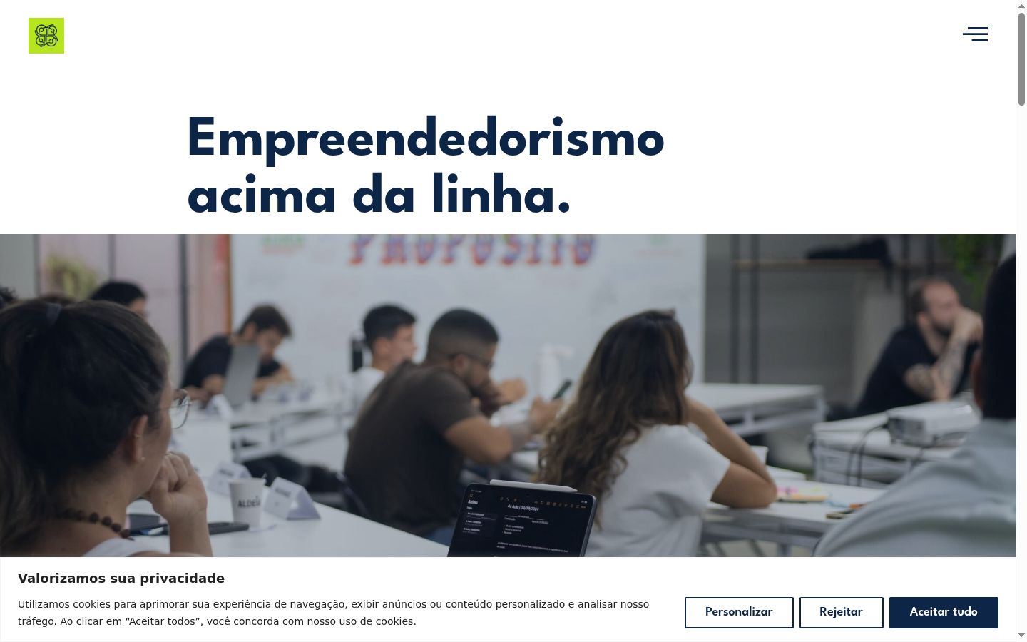 Screenshot του banner συγκατάθεσης που εμφανίστηκε πριν από οποιαδήποτε αλληλεπίδραση