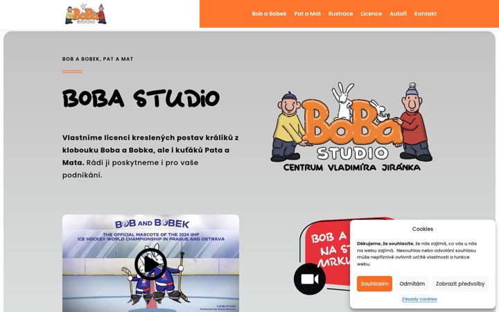 Screenshot of bobastudio.cz