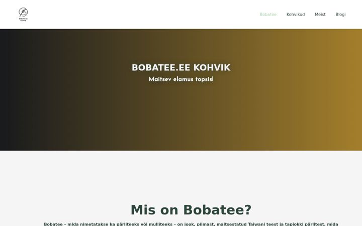 Képernyőkép: bobatee.ee