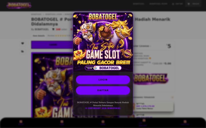 Screenshot of bobatogel.org
