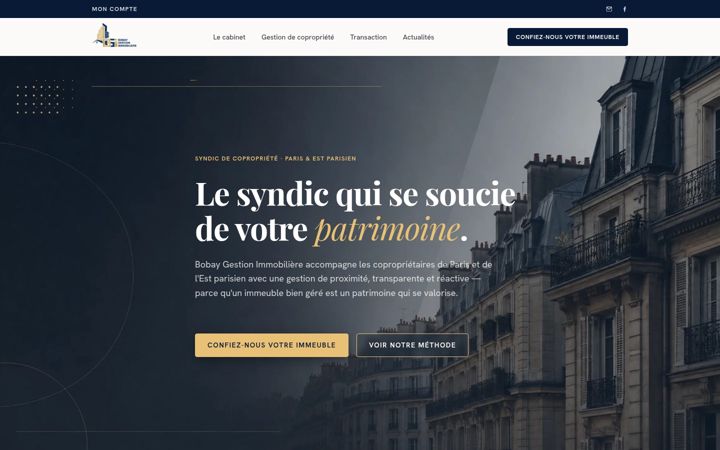 Screenshot of bobaygestionimmo.fr