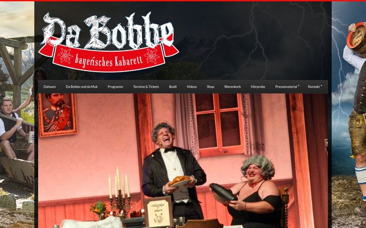 Screenshot of bobbe-kabarett.de