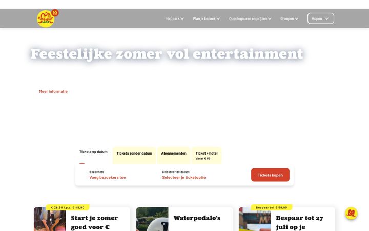 Screenshot ta' bobbejaanland.be