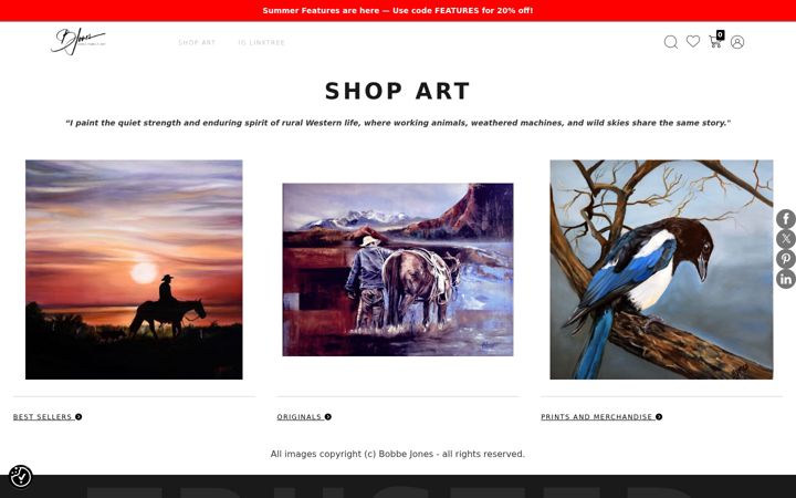 Screenshot of bobbejones.com
