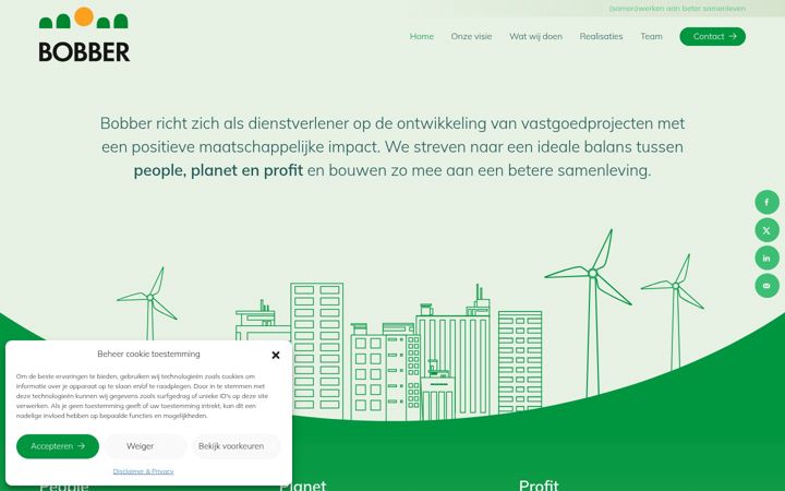 Posnetek zaslona bobber-consultancy.be