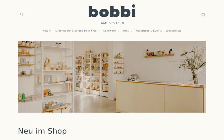Posnetek zaslona bobbi-familystore.de