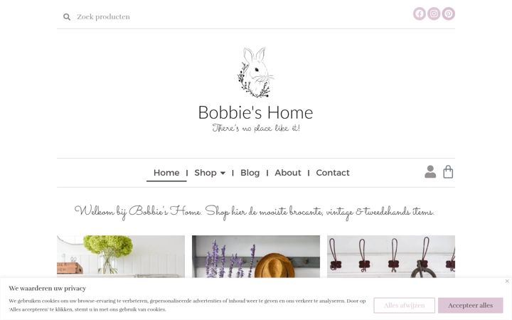 Posnetek zaslona bobbieshome.nl