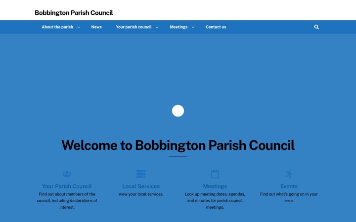 Screenshot of bobbington-pc.gov.uk