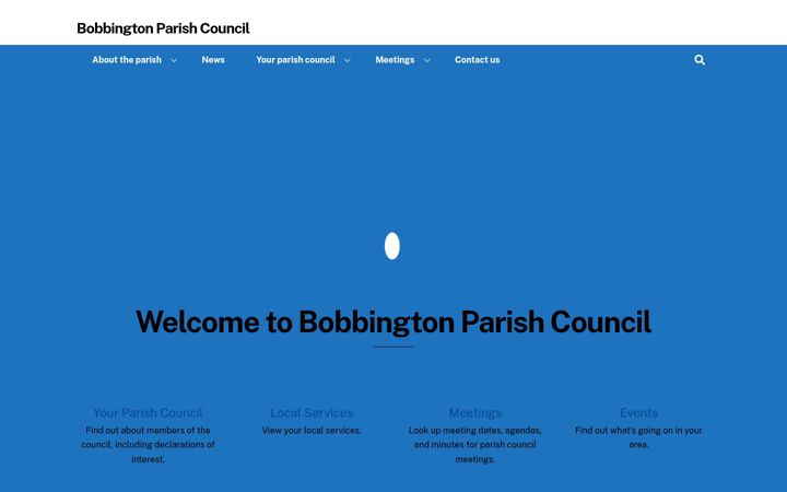 Screenshot of bobbingtonparish.co.uk
