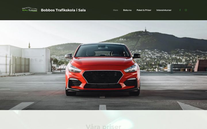 Captura de ecrã de bobbostrafikskola.se