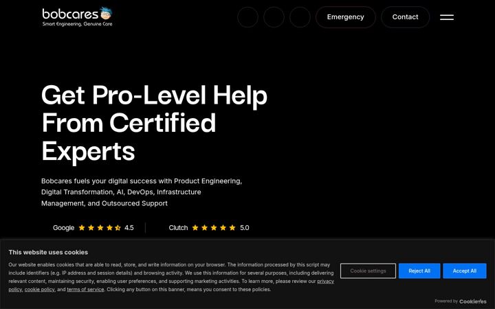 Screenshot of bobcares.com