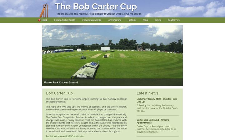 Screenshot of bobcarternacocup.co.uk