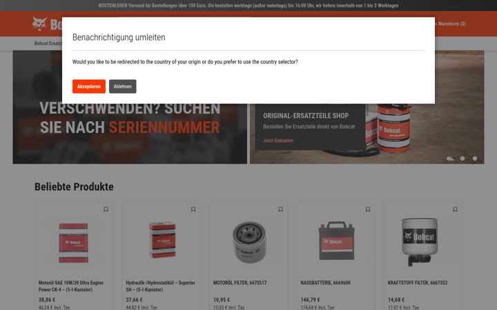 Screenshot του bobcat.eu