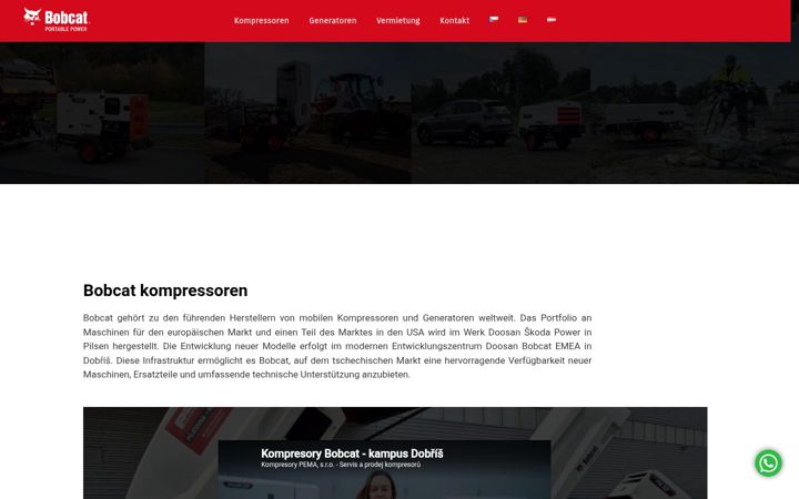 Screenshot von bobcatkompressoren.at