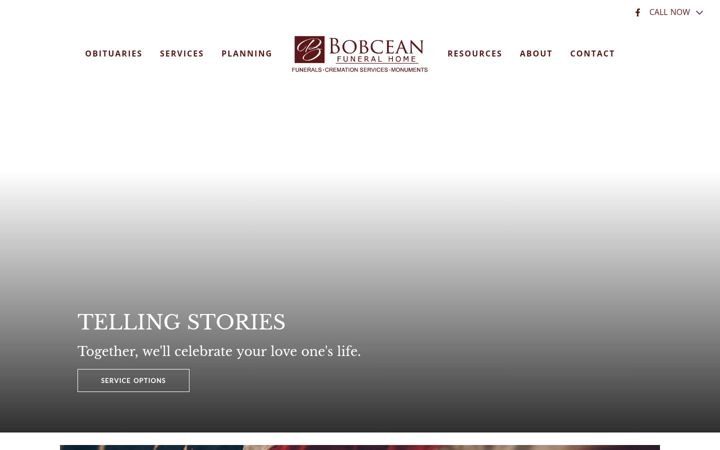 Screenshot of bobceanfuneralhome.com
