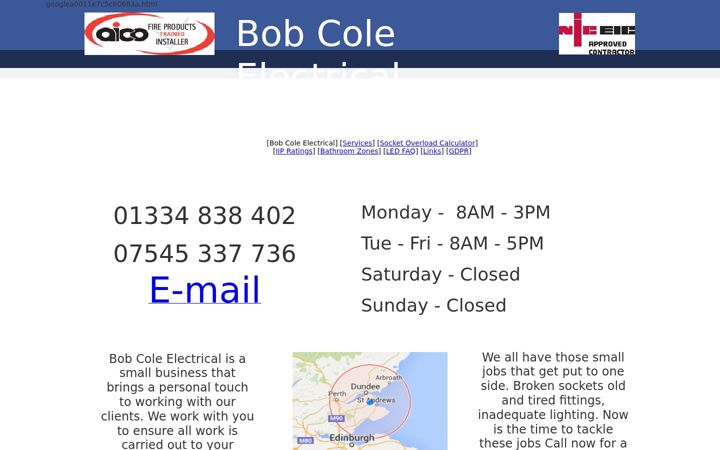 Screenshot of bobcole.co.uk