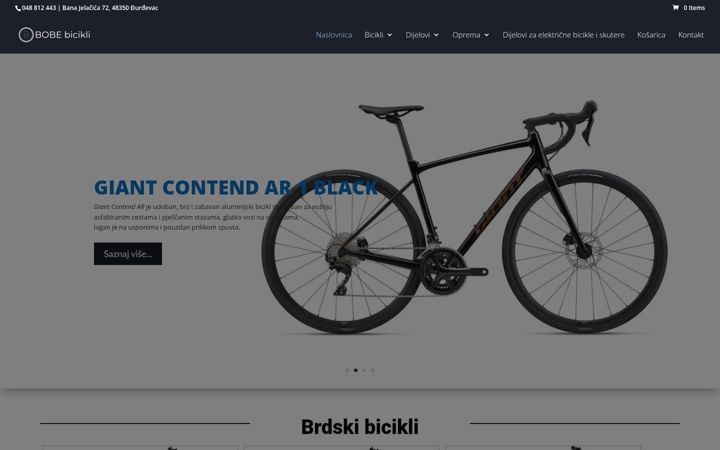 Screenshot of bobe-bicikli.hr