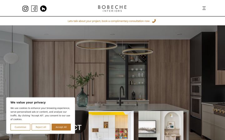 Screenshot von bobecheinteriors.com