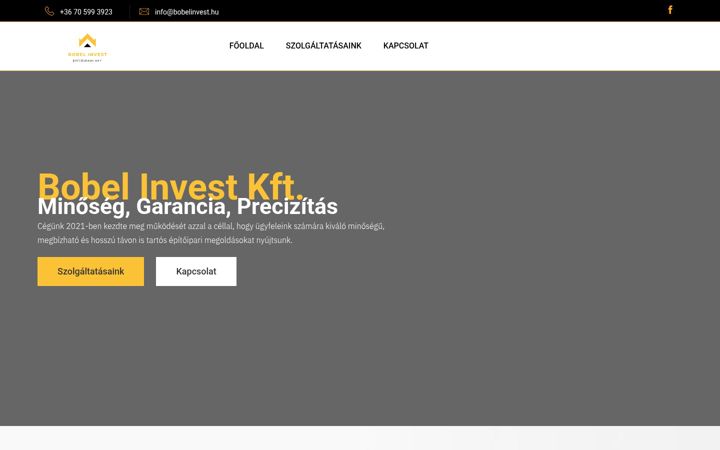 Screenshot von bobelinvest.hu
