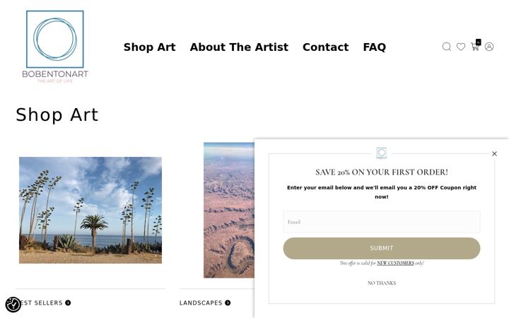 Screenshot of bobentonart.com