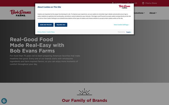 Screenshot of bobevansgrocery.com