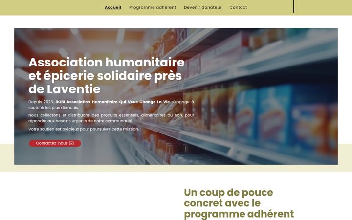 Screenshot of bobi-epiceriesolidaire.fr