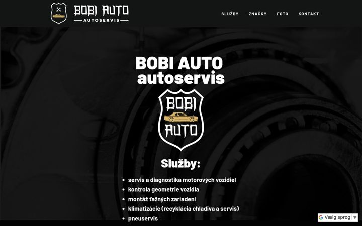 Screenshot of bobiauto.sk