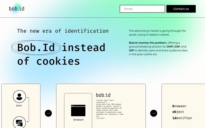 Screenshot of bobid.io