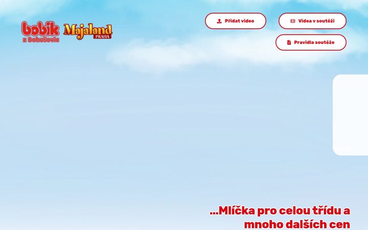 Kuvakaappaus sivustosta bobikuvtalent.cz